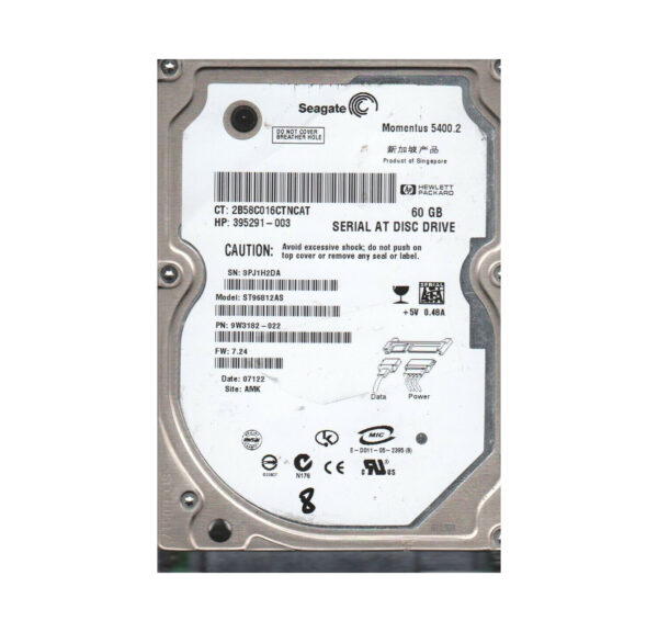 9W3182-022 - Seagate Momentus 5400.2 Series 60GB 5400RPM SATA 1.5Gb/s NCQ 8MB Cache (512) 2.5-Inch Hard Drive