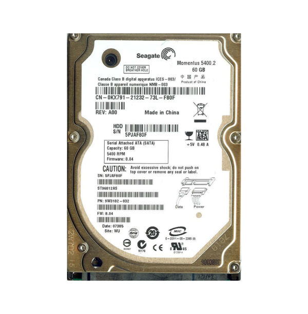 9W3182-032 - Seagate Momentus 5400.2 Series 60GB 5400RPM SATA 1.5Gb/s NCQ 8MB Cache (512) 2.5-Inch Hard Drive