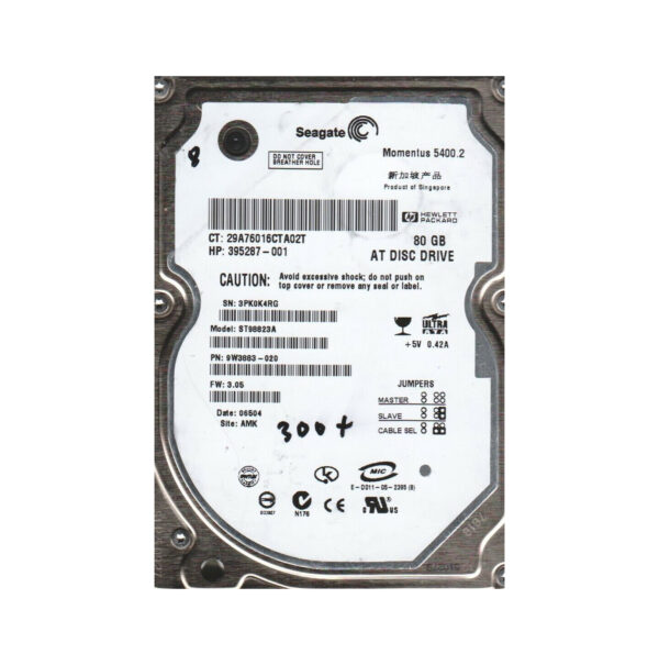 9W3883-020 - Seagate Momentus 5400.2 Series 80GB 5400RPM IDE Ultra ATA/100 (ATA-6) 8MB Cache (RoHS) 2.5-Inch Hard Drive