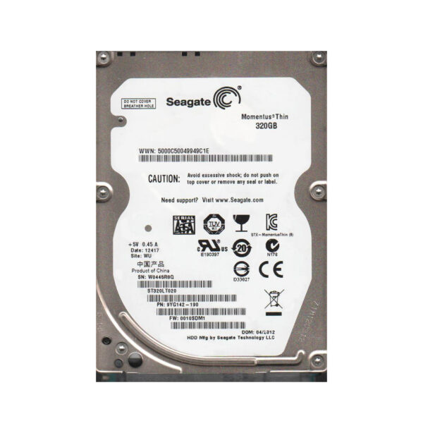 9YG142-190 - Seagate Momentus Thin 320GB 5400RPM SATA 3Gb/s 16MB Cache (CE) 2.5-Inch Hard Drive