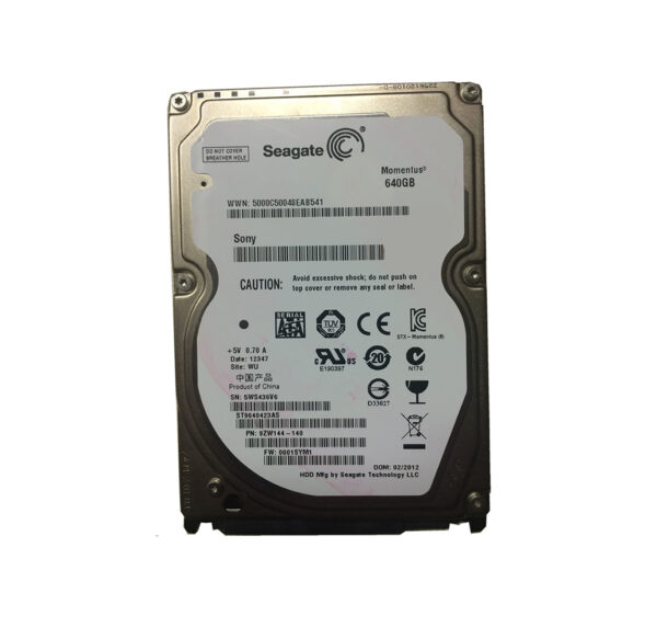 9ZW144-140 - Seagate Momentus 640GB 5400RPM SATA 3Gb/s 16MB Cache (CE) 2.5-Inch Hard Drive