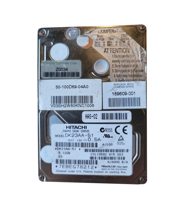 DK23AA-51 - Hitachi 5.12GB 4200RPM IDE/ATA 512MB Cache 2.5-inch Hard Drive