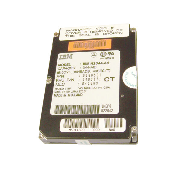 H2344-A4 - IBM 344MB 3800RPM IDE/ATA 32KB Cache 2.5-Inch Hard Drive