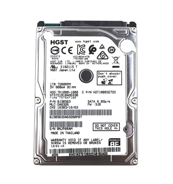 H2T10003272S - Hitachi Travelstar 7K1000 Series 1TB 7200RPM SATA 6Gb/s 32MB Cache (512e) 2.5-Inch Hard Drive