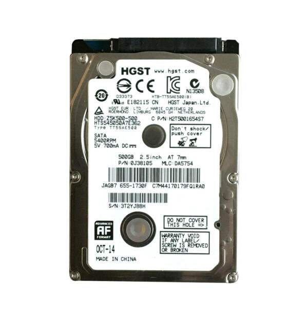 H2T5001654S7 - Hitachi Travelstar Z5K500 Series 500GB 5400RPM SATA 3Gb/s 16MB Cache 2.5-Inch Hard Drive