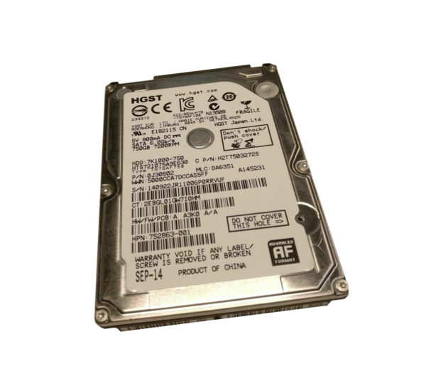 H2T7503272S - Hitachi Travelstar 7K1000 Series 750GB 7200RPM SATA 6Gb/s 32MB Cache (512e) 2.5-Inch Hard Drive