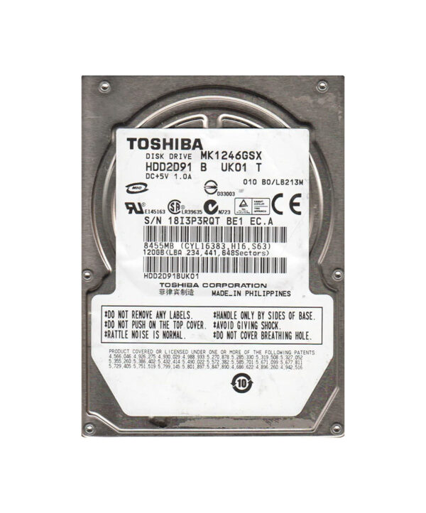 HD2D91 - Toshiba 120GB 5400RPM SATA 3Gb/s 8MB Cache 2.5-Inch Hard Drive