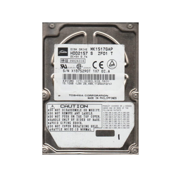 HDD2157 - Toshiba 15.1GB 4200RPM IDE Ultra ATA/100 (ATA-6) 2MB Cache 2.5-Inch Hard Drive
