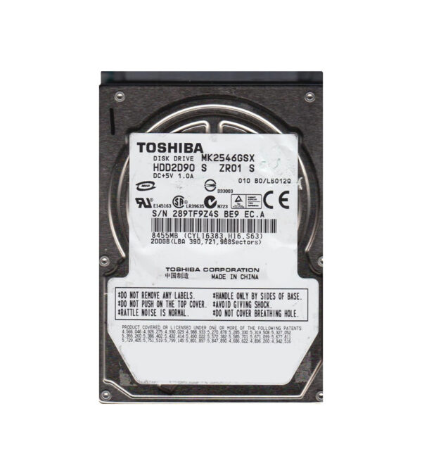 HDD290 - Toshiba 250GB 5400RPM SATA 3Gb/s 8MB Cache 2.5-Inch Hard Drive