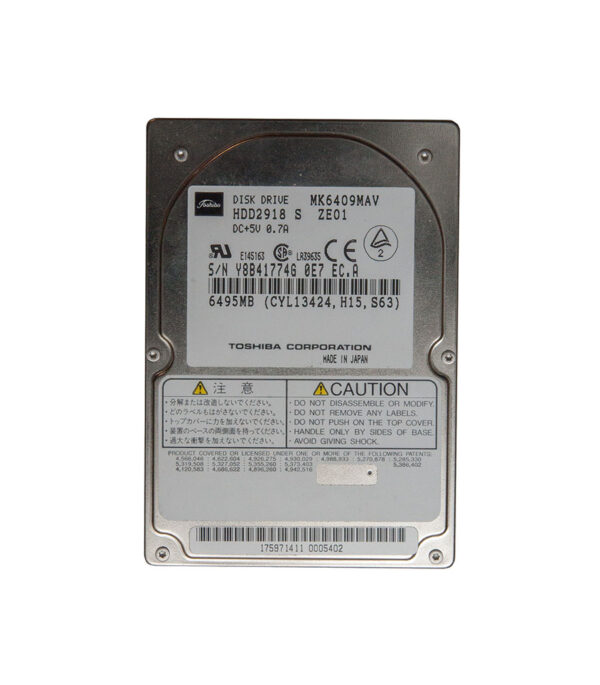 HDD2918 - Toshiba 6.4GB 4200RPM IDE Ultra ATA/33 (ATA-4) 512KB Cache 2.5-Inch Hard Drive