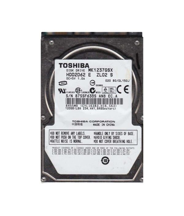 HDD2D62C - Toshiba 120GB 5400RPM SATA 3Gb/s 8MB Cache 2.5-Inch Hard Drive