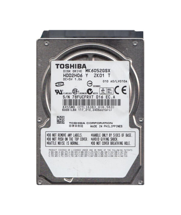 HDD2H06 - Toshiba 60GB 5400RPM SATA 3Gb/s 8MB Cache 2.5-Inch Hard Drive