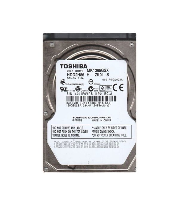 HDD2H86H - Toshiba 120GB 5400RPM SATA 3Gb/s 8MB Cache 2.5-Inch Hard Drive