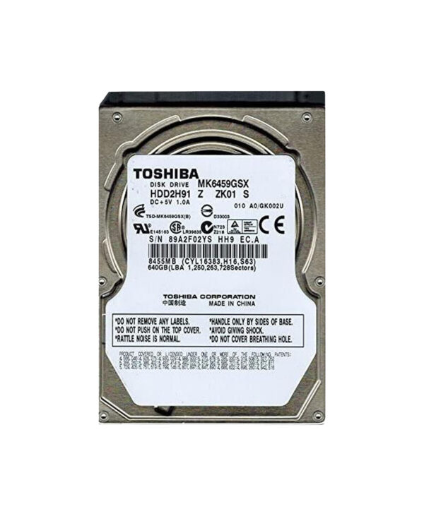 HDD2H91B - Toshiba 640GB 5400RPM SATA 3Gb/s 8MB Cache 2.5-Inch Hard Drive