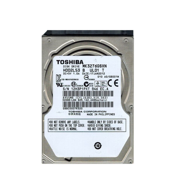 HDD2L53 - Toshiba 320GB 5400RPM SATA 3Gb/s 8MB Cache 2.5-Inch Hard Drive