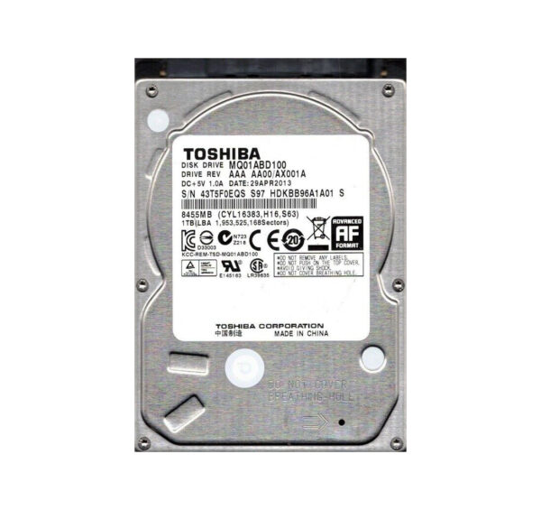 HDKBB96A1A01S - Toshiba 1TB 5400RPM SATA 3Gb/s 8MB Cache 2.5-Inch Hard Drive