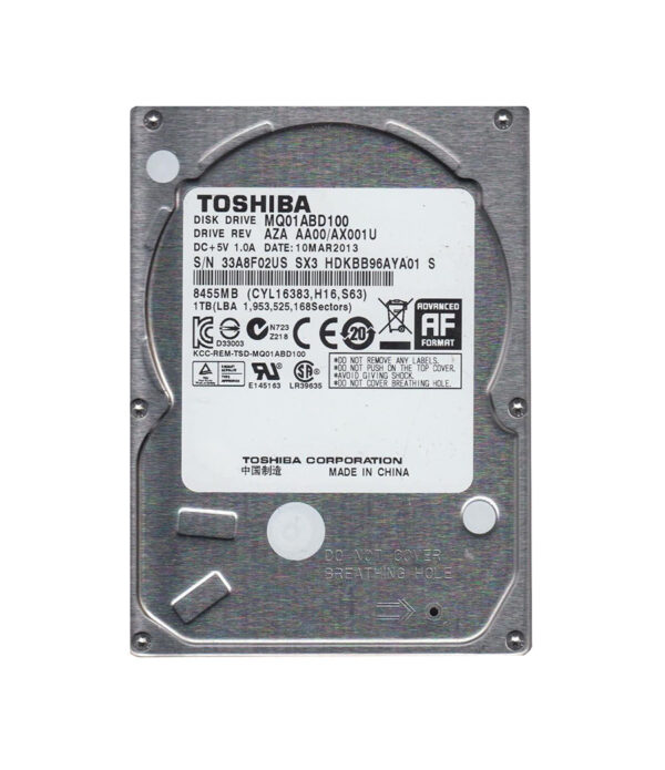 HDKBB96AYA01 - Toshiba 1TB 5400RPM SATA 3Gb/s 8MB Cache 2.5-Inch Hard Drive