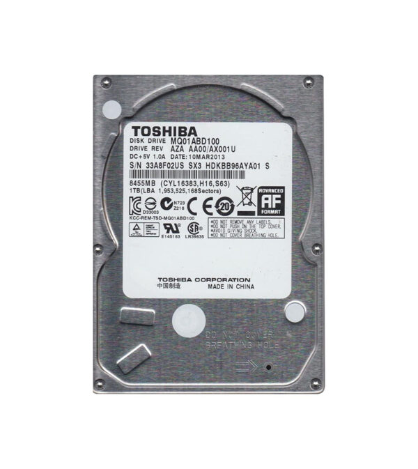 HDKBB96AYA01S - Toshiba 1TB 5400RPM SATA 3Gb/s 8MB Cache 2.5-Inch Hard Drive