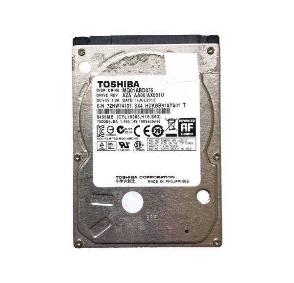 HDKBB97AYA01 - Toshiba 750GB 5400RPM SATA 3Gb/s 8MB Cache 2.5-Inch Hard Drive