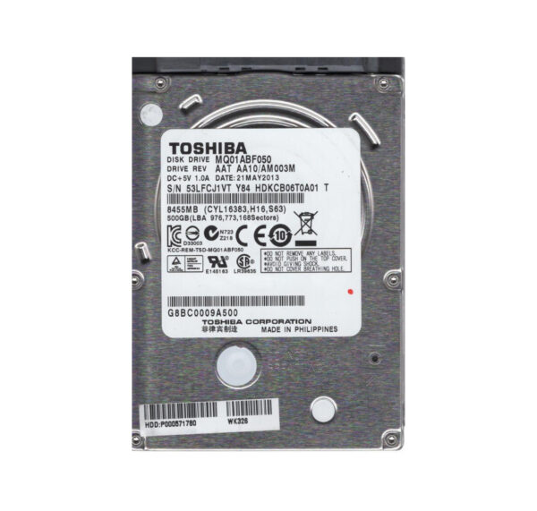 HDKCB06T0A01 - Toshiba 500GB 5400RPM SATA 6Gb/s 8MB Cache 2.5-Inch Hard Drive