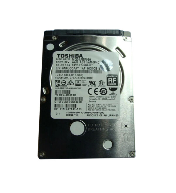HDKCB16 - Toshiba 500GB 5400RPM SATA 6Gb/s 8MB Cache 2.5-Inch Hard Drive
