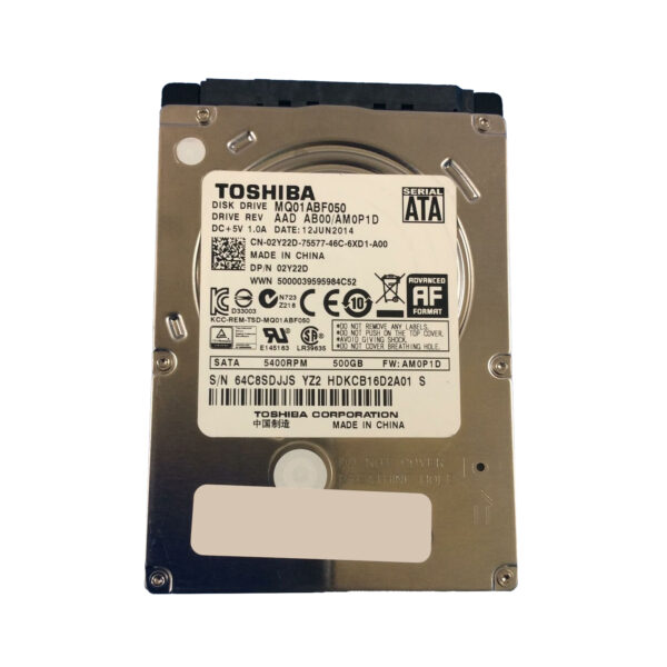 HDKCB16D2A01S - Toshiba 500GB 5400RPM SATA 6Gb/s 8MB Cache 2.5-Inch Hard Drive