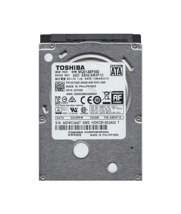 HDKCB16D2A02 - Toshiba 500GB 5400RPM SATA 6Gb/s 8MB Cache 2.5-Inch Hard Drive