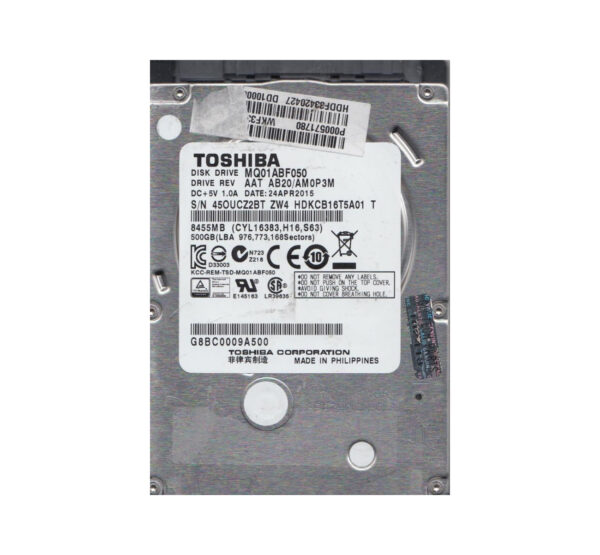 HDKCB16T5A01 - Toshiba 500GB 5400RPM SATA 6Gb/s 8MB Cache 2.5-Inch Hard Drive