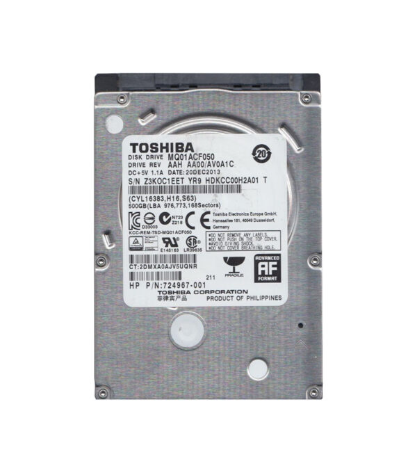 HDKCC00H2A01 - Toshiba 500GB 7200RPM SATA 6Gb/s 16MB Cache 2.5-Inch Hard Drive
