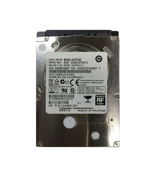HDKCC01H2A01 - Toshiba 320GB 7200RPM SATA 6Gb/s 16MB Cache 2.5-Inch Hard Drive