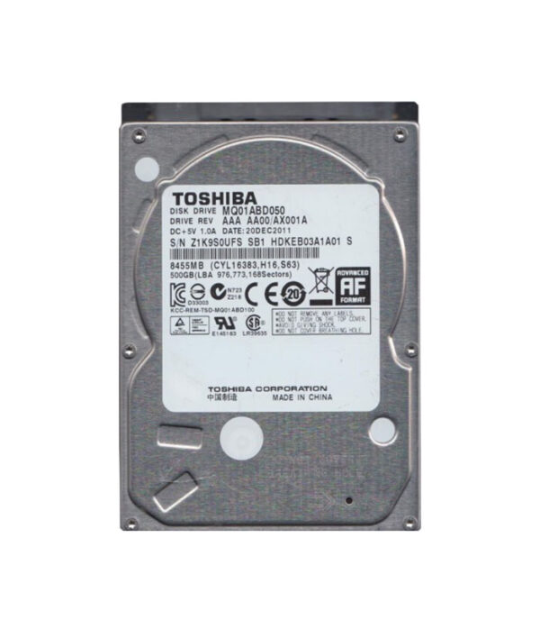 HDKEB03A1A01 - Toshiba 500GB 5400RPM SATA 3Gb/s 8MB Cache 2.5-Inch Hard Drive