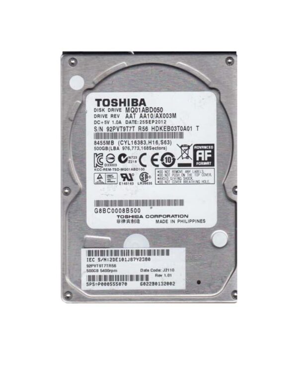 HDKEB03T0A01S - Toshiba 500GB 5400RPM SATA 3Gb/s 8MB Cache 2.5-Inch Hard Drive