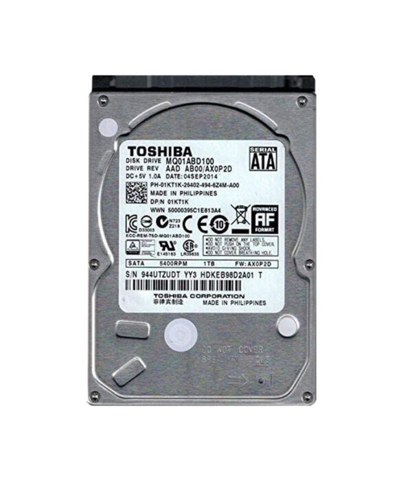 HDKEB98D2A01 - Toshiba 1TB 5400RPM SATA 3Gb/s 8MB Cache 2.5-Inch Hard Drive