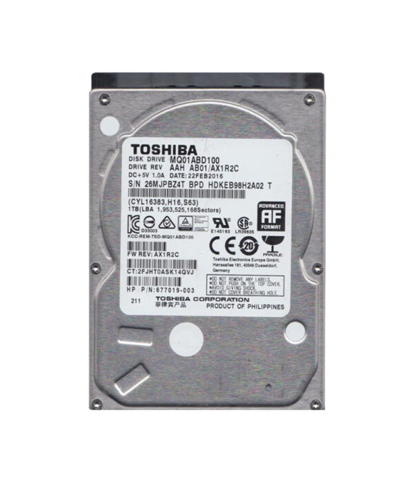 HDKEB98H2A02 - Toshiba 1TB 5400RPM SATA 3Gb/s 8MB Cache 2.5-Inch Hard Drive