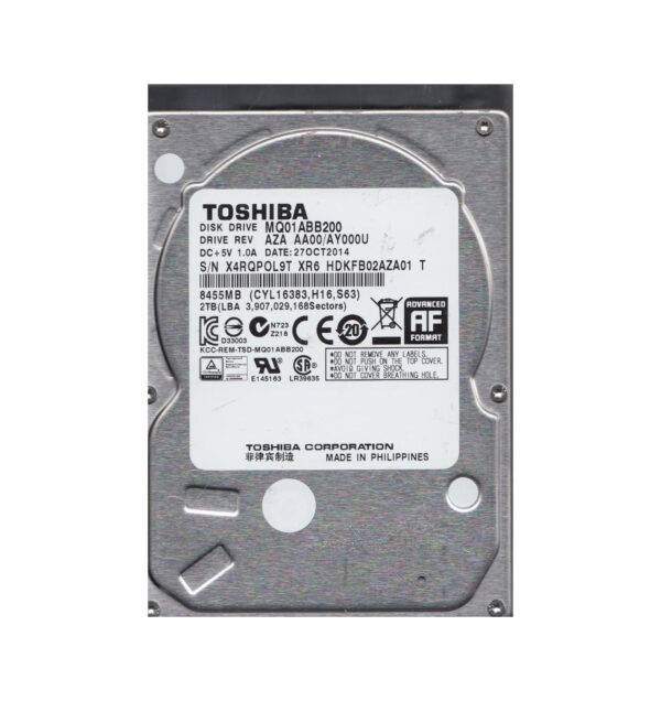 HDKFB02AZA01 - Toshiba 2TB 5400RPM SATA 3Gb/s 8MB Cache 2.5-Inch Hard Drive
