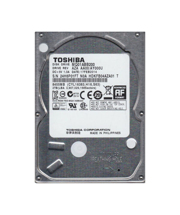 HDKFB04AZA01 - Toshiba 2TB 5400RPM SATA 3Gb/s 8MB Cache 2.5-Inch Hard Drive