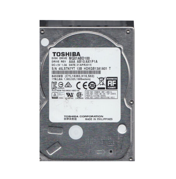 HDKGB13 - Toshiba 1TB 5400RPM SATA 3Gb/s 8MB Cache 2.5-Inch Hard Drive