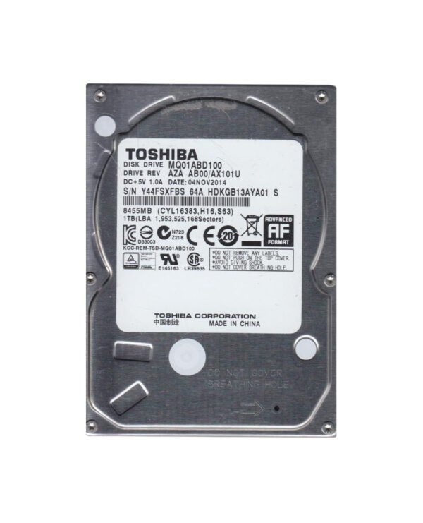 HDKGB13AYA01 - Toshiba 1TB 5400RPM SATA 3Gb/s 8MB Cache 2.5-Inch Hard Drive