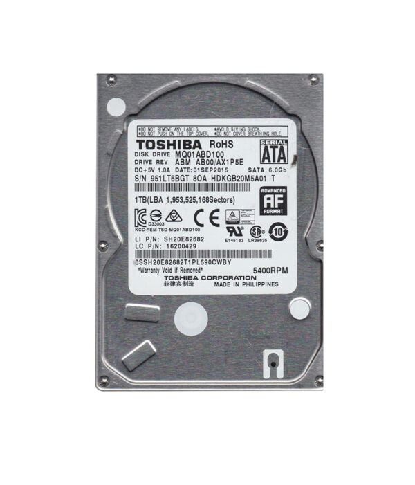 HDKGB20M5A01 - Toshiba 1TB 5400RPM SATA 3Gb/s 8MB Cache 2.5-Inch Hard Drive