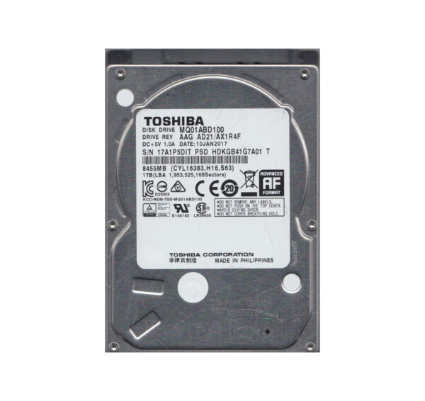 HDKGB41G7A01 - Toshiba 1TB 5400RPM SATA 3Gb/s 8MB Cache 2.5-Inch Hard Drive