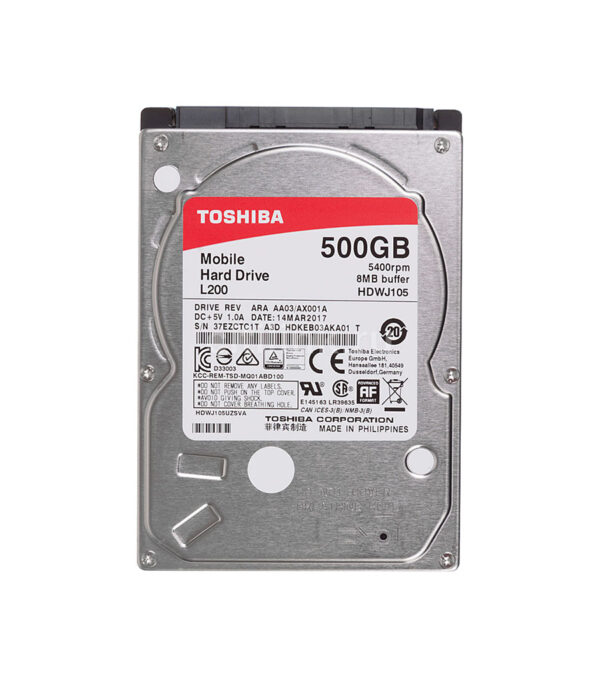 HDWJ105UZSVA - Toshiba 500GB 5400RPM SATA 3Gb/s 8MB Cache 2.5-Inch Hard Drive