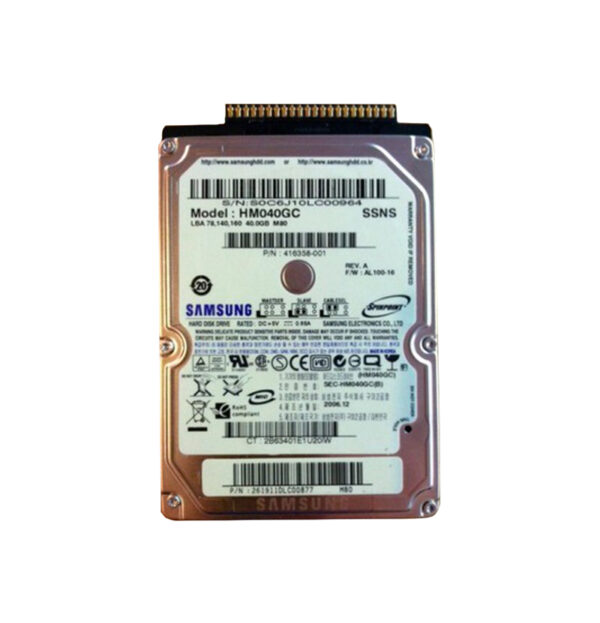 HM040GC - Samsung Spinpoint M80 Series 40GB 5400RPM IDE Ultra ATA/100 (ATA-6) 8MB Cache 2.5-Inch Hard Drive