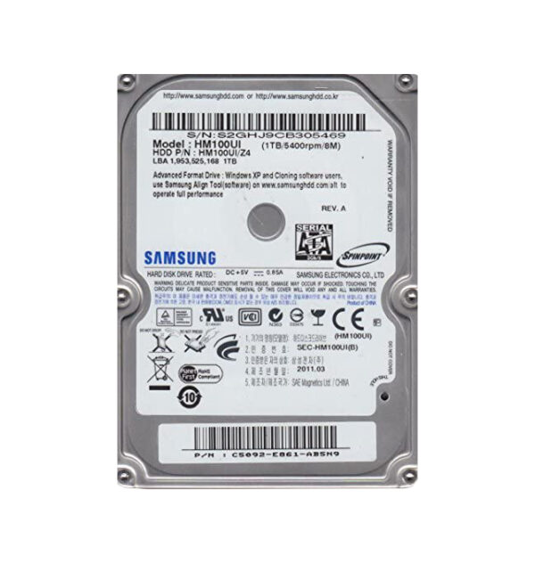 HM100UI/Z4 - Samsung Spinpoint MT2 1TB 5400RPM SATA 3Gb/s 8MB Cache 2.5-Inch Hard Drive