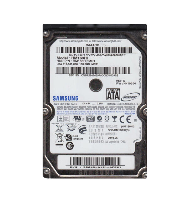 HM160HI/SMO - Samsung Spinpoint M5S 160GB 5400RPM SATA 1.5Gb/s 8MB Cache 2.5-Inch Hard Drive