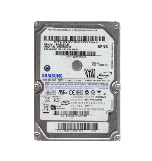 HM250JI/M - Samsung Spinpoint M5S 250GB 5400RPM SATA 1.5Gb/s 8MB Cache 2.5-Inch Hard Drive