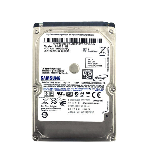 HM251HI/D - Samsung Spinpoint M7E 250GB 5400RPM SATA 3Gb/s 8MB Cache 2.5-Inch Hard Drive