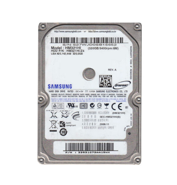 HM321HI/Z4 - Samsung Spinpoint M7E 320GB 5400RPM SATA 3Gb/s 8MB Cache 2.5-Inch Hard Drive