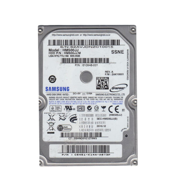HM500JJ/M - Samsung Spinpoint MP4 500GB 7200RPM SATA 3Gb/s 16MB Cache 2.5-Inch Hard Drive