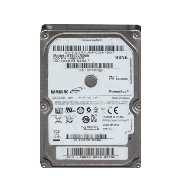 HM641JI/M - Samsung Spinpoint M7E 640GB 5400RPM SATA 3Gb/s 8MB Cache 2.5-Inch Hard Drive