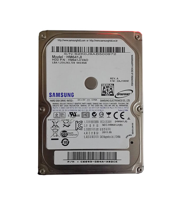 HM641JI/VAO - Samsung Spinpoint M7E 640GB 5400RPM SATA 3Gb/s 8MB Cache 2.5-Inch Hard Drive